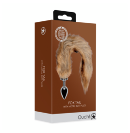 Fox Tail with Metal Butt Plug - Brown - Plug Anale - Sexy Shop Ingr...