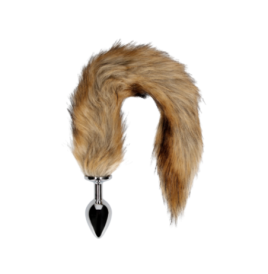 Fox Tail with Metal Butt Plug - Brown - Plug Anale - Sexy Shop Ingr...