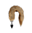 Fox Tail with Metal Butt Plug - Brown