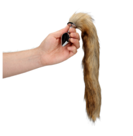 Fox Tail with Metal Butt Plug - Brown - Plug Anale - Sexy Shop Ingr...