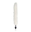 Fox Tail with Metal Butt Plug - White