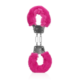 Furry Metal Hand Cuffs - Pink - Manette - Sexy Shop Ingrosso