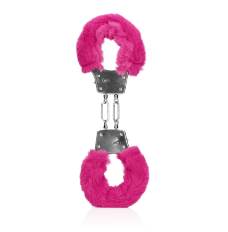 Furry Metal Hand Cuffs - Pink - Manette - Sexy Shop Ingrosso