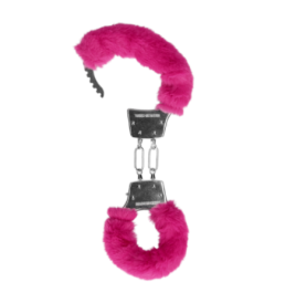 Furry Metal Hand Cuffs - Pink - Manette - Sexy Shop Ingrosso