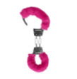 Furry Metal Hand Cuffs - Pink