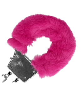 Furry Metal Hand Cuffs - Pink - Manette - Sexy Shop Ingrosso