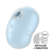 Cutie Ghost - Air Pulse Vibrator - Blue