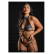 Halter bra set with garter