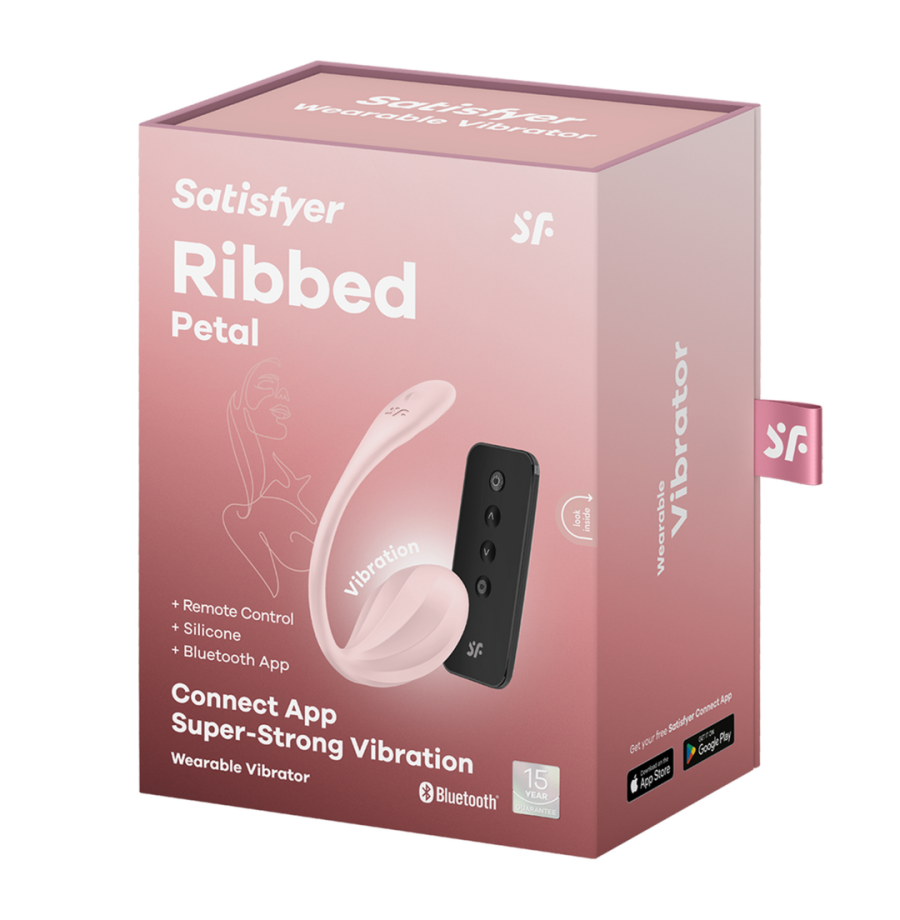 Ribbed Petal Connect App - Vibratore di coppia - Rose