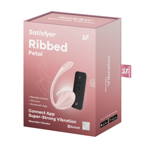 Ribbed Petal Connect App - Vibratore di coppia - Rose - Ovetto Vibr...